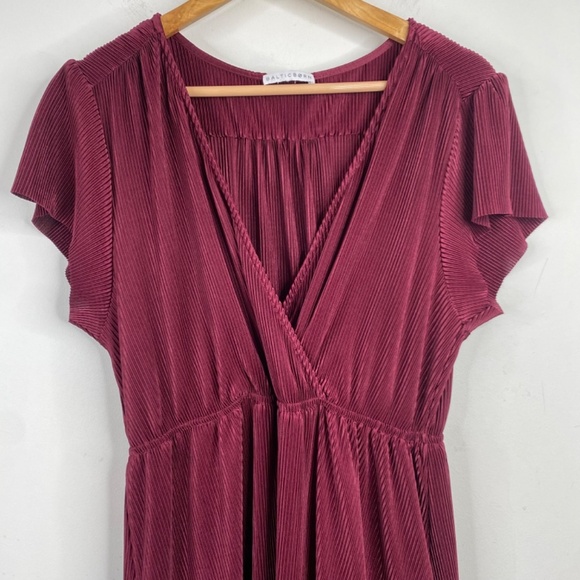 Baltic Born Athena Pleated Velvet Maxi Dress XXXL Short Sleeve Bridesmaid Boho - Picture 4 of 13